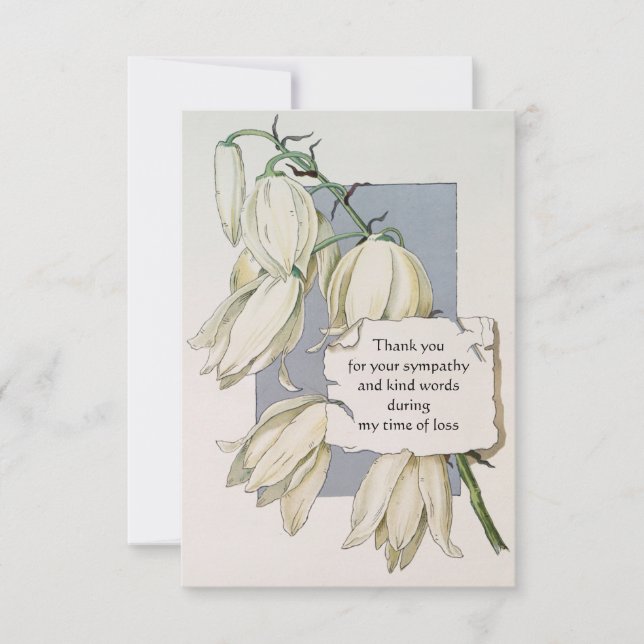 Vintage Flower Thank You Card (Front)