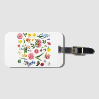 Vintage Flower, Vintage Botanical, Wildflower Luggage Tag