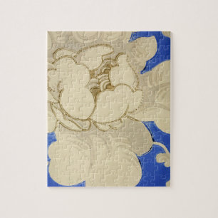 Vintage Flower Wallpaper Pattern Jigsaw Puzzle