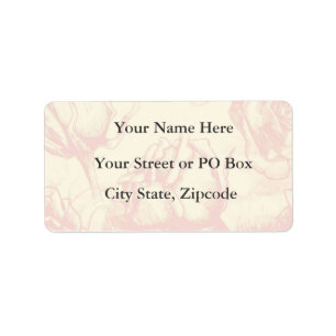 Vintage Flower Wedding Label