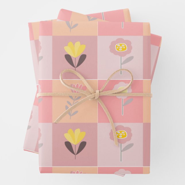 Vintage flower wrapping paper (In situ)