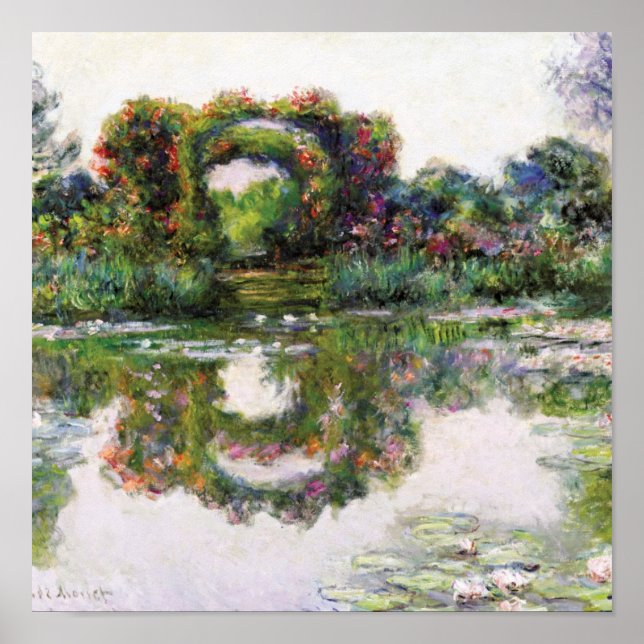 Vintage Flowering Arches Giverny Claude Monet Poster (Front)