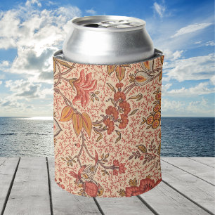 Vintage Flowering Vine Botanical Print Can Cooler
