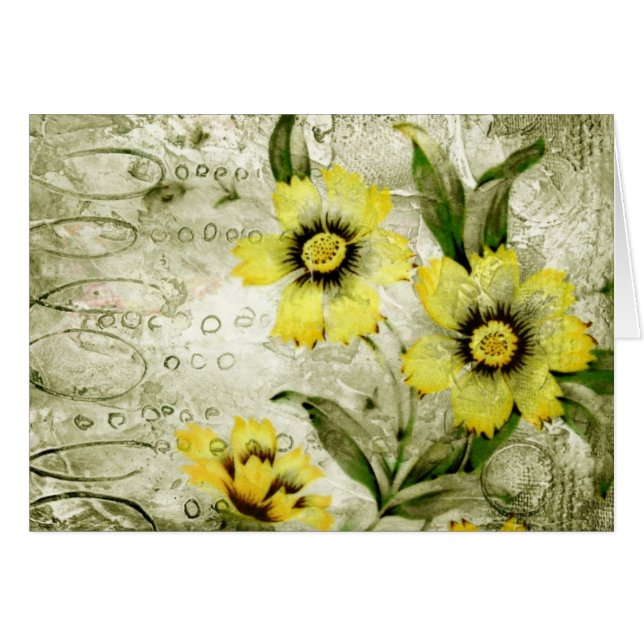 Vintage Flowers All Occasions Greeting Card (Front Horizontal)