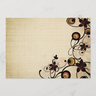 Vintage flowers and circles Invitation