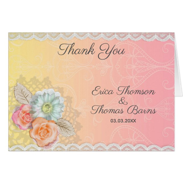 Vintage Flowers And Lace (Front Horizontal)