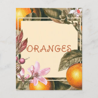 Vintage Flowers and Oranges