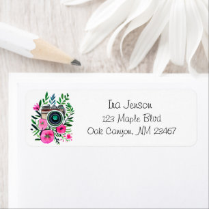 Vintage Flowers and Retro Camera Personalised