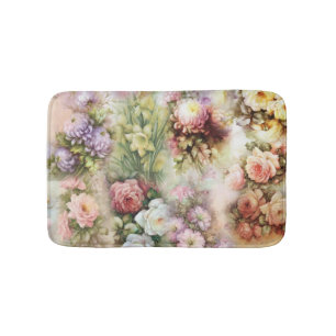 Vintage Flowers Bath Mat