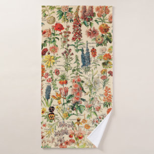 Vintage Flowers Bath Towel