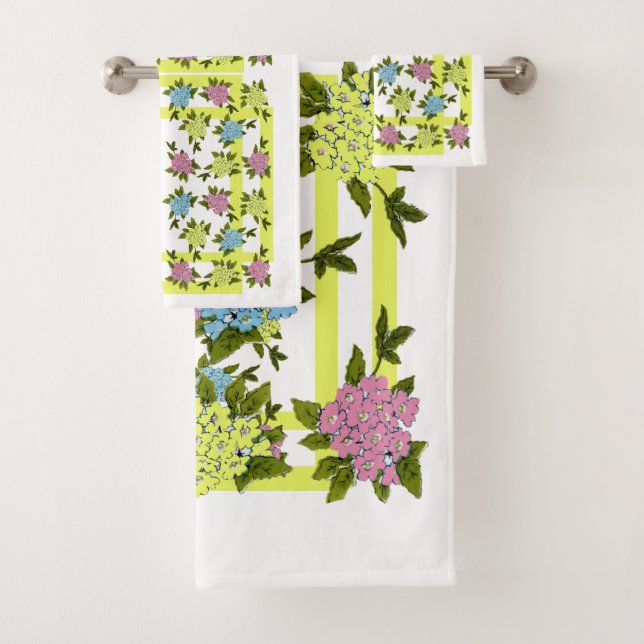 Vintage Flowers  Bath Towel Set (Insitu)