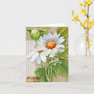 Vintage Flowers Birthday Card