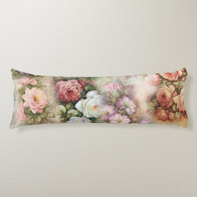 Vintage Flowers Body Cushion (Front)