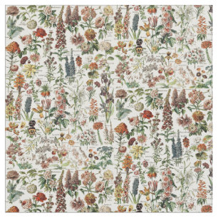 Vintage Flowers by Adolphe Millot Pattern Fabric