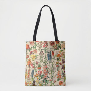 Vintage Flowers by Adolphe Millot Tote Bag