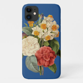 Vintage Flowers, Camellias and Narcissus, Redoute iPhone 11 Case