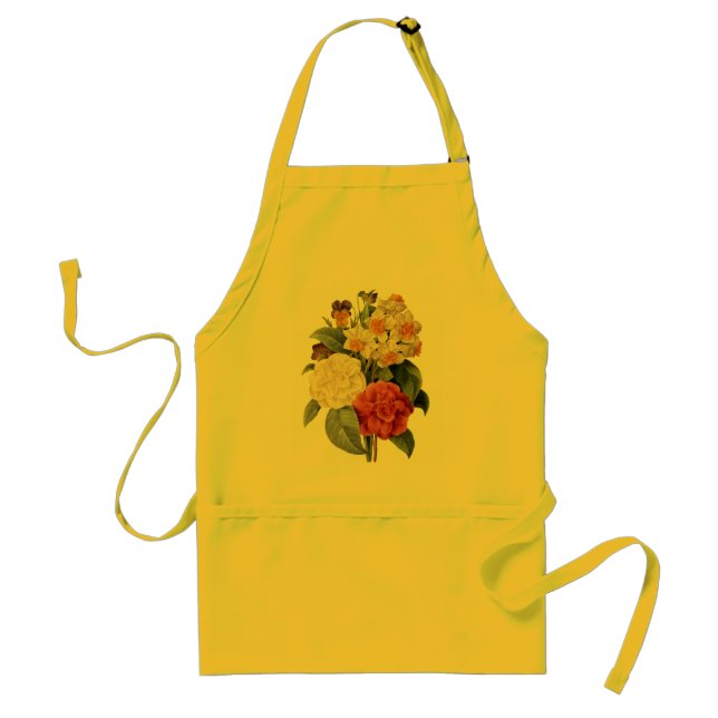 Vintage Flowers, Camellias and Narcissus, Redoute Standard Apron (Front)