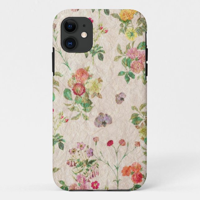 Vintage Flowers Case-Mate iPhone Case (Back)