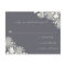 Vintage Flowers Charcoal Grey Wedding RSVP
