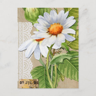 Vintage Flowers Collage Postcard