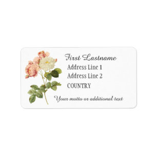 Vintage Flowers custom labels 2