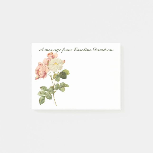 Vintage Flowers custom Post-It notes 2 (Front)