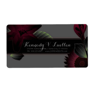 vintage flowers elegance address labels