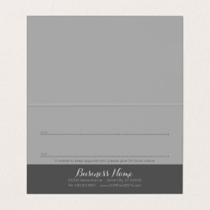 vintage flowers elegance folded appointment card