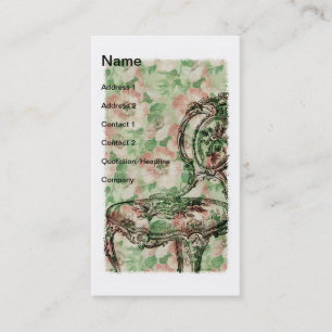 Vintage Flowers French Chair Business Card