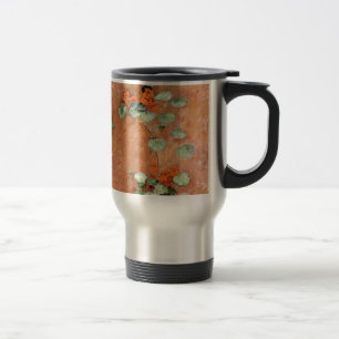 vintage flowers G. Caillebotte Nasturces Travel Mug