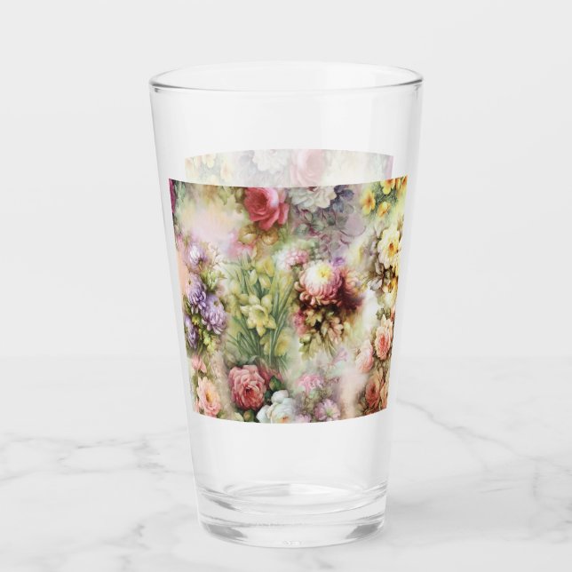 Vintage Flowers Glass (Front)