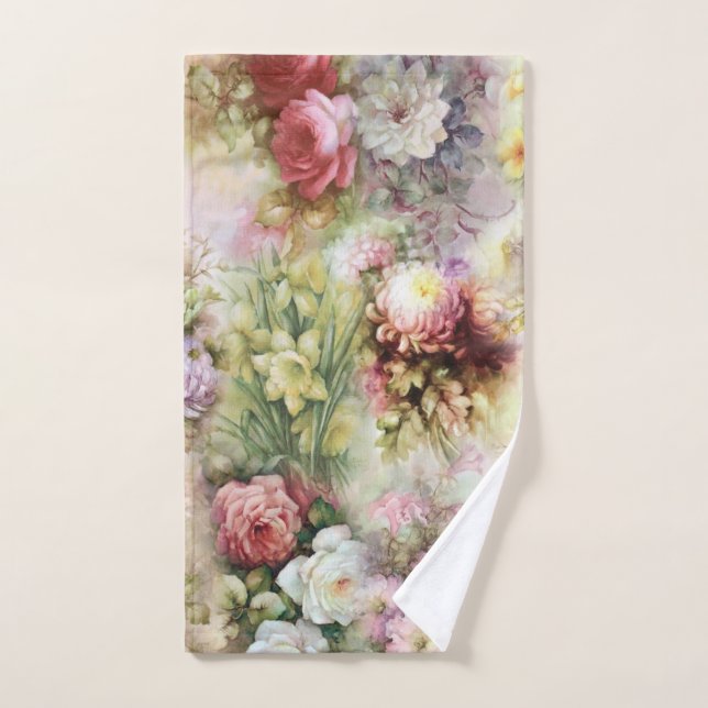 Vintage Flowers Hand Towel (Hand Towel)