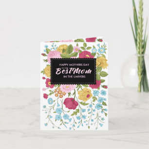 Vintage Flowers Happy Mother Day Card