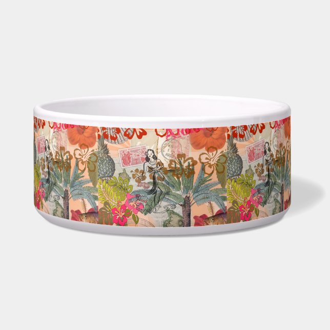 Vintage Flowers Hula Colourful Hawaiian Tropical  (Front)