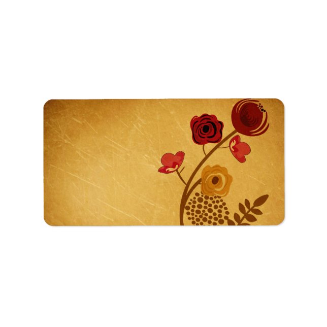 Vintage flowers Label (Front)