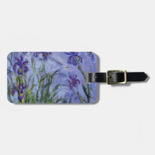 vintage flowers lilac-irises-1917 monet. luggage tag
