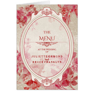 Vintage Flowers - Menu Card