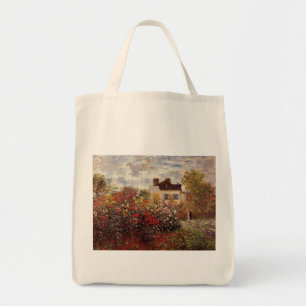 vintage flowers monet-s-garden-in-argenteuil-sun tote bag