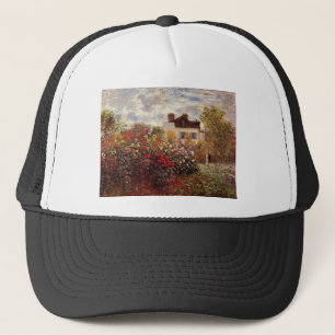 vintage flowers monet-s-garden-in-argenteuil-sun trucker hat