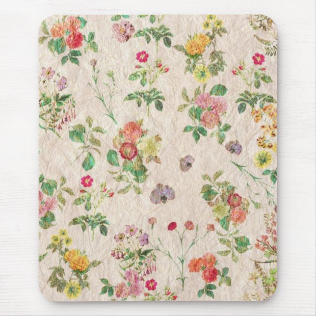 Vintage Flowers Mouse Mat (Front)