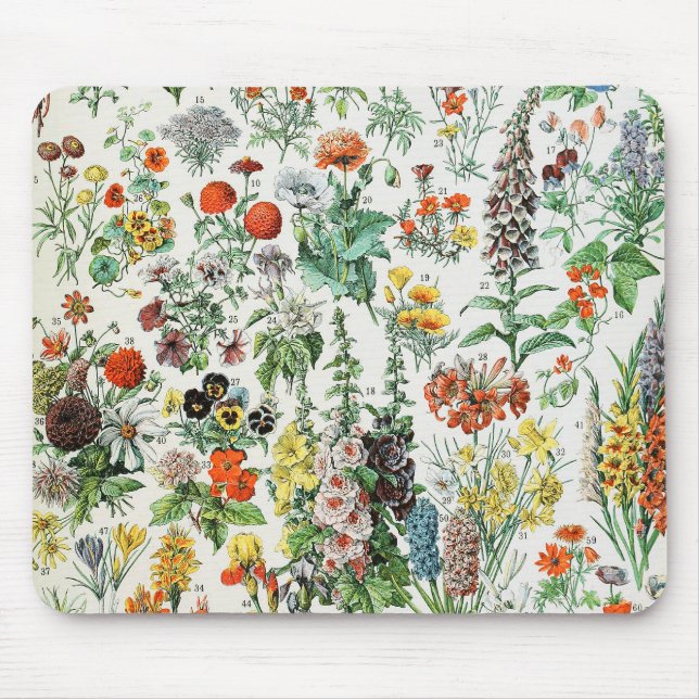 Vintage Flowers Mouse Mat (Front)