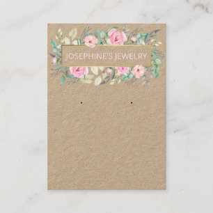 Vintage Flowers Necklace & Earring Display Business Card