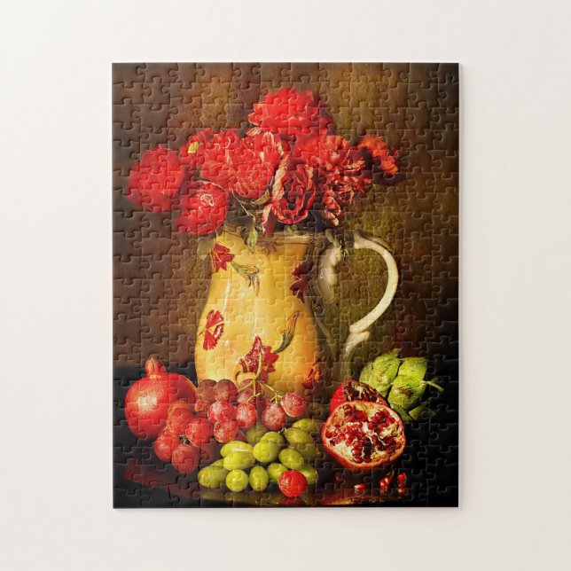 Vintage Flowers Oil Painting Puzzle (Vertical)