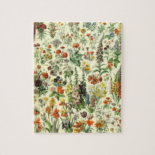Vintage Flowers Old Illustration Art Jigsaw Puzzle (Vertical)