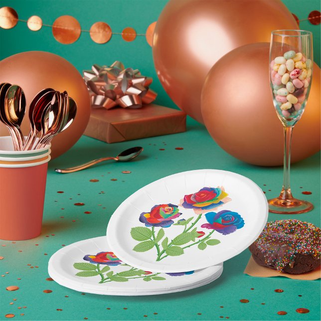 Vintage Flowers Paper Plate (Creator Uploaded)