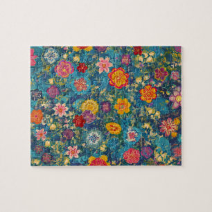 Vintage Flowers pattern Jigsaw Puzzle