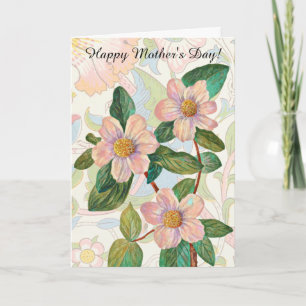 Vintage Flowers Pattern Mother's Day Card