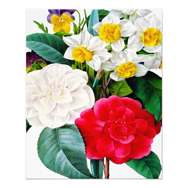 Vintage Flowers Photo Print (Front)