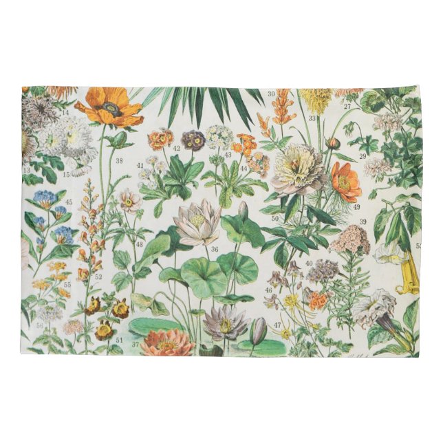 Vintage Flowers Pillowcase (Back)