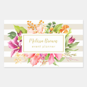 Vintage Flowers Pink Pastel Event Planner Stickers